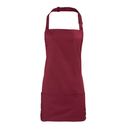 Premier Colours 2 in 1 Full Apron - One Size, Burgundy
