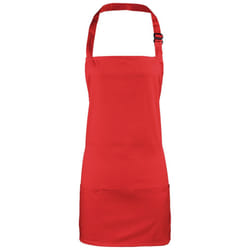Premier Colours 2 in 1 Full Apron - One Size, Red