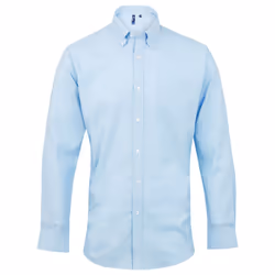 Premier Mens Signature Oxford Long-Sleeved Shirt - 15.5in, Light Blue