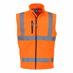 Yoko Unisex Adult Softshell Hi-Vis Gilet - XL, Orange