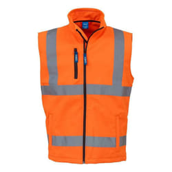 Yoko Unisex Adult Softshell Hi-Vis Gilet - L, Orange
