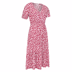 Mountain Warehouse Womens/Ladies Oasis Tiered Midi Dress - 8 UK, Berry