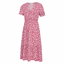 Mountain Warehouse Womens/Ladies Oasis Tiered Midi Dress - 10 UK, Berry