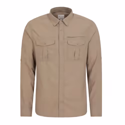 Mountain Warehouse Mens Navigator II Mosquito Repellent Shirt - 3XL, Beige