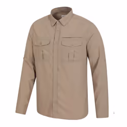 Mountain Warehouse Mens Navigator II Mosquito Repellent Shirt - 3XL, Beige