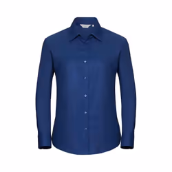 Russell Womens/Ladies Oxford Easy-Care Long-Sleeved Shirt - XS, Bright Royal Blue