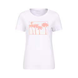 Mountain Warehouse Womens/Ladies Postcard Palm Organic T-Shirt - 20 UK, White