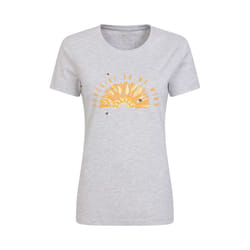 Mountain Warehouse Womens/Ladies Sunshine Sunflower Organic T-Shirt - 12 UK, Light Grey