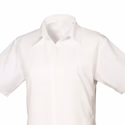 Premier Womens/Ladies Poplin Short-Sleeved Blouse - 28 UK, White