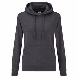 Fruit of the Loom Classic Lady Fit Hooded Sweatshirt - XL, Dark Heather