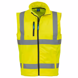 Yoko Unisex Adult Softshell Hi-Vis Gilet - L, Yellow