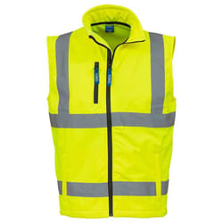Yoko Unisex Adult Softshell Hi-Vis Gilet - L, Yellow