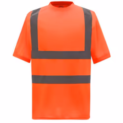 Yoko Mens High-Vis Short-Sleeved T-Shirt - L, Orange