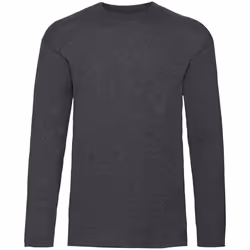 Fruit of the Loom Unisex Adult Valueweight Plain Long-Sleeved T-Shirt - 3XL, Dark Heather