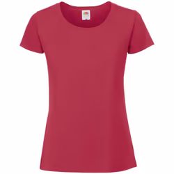 Fruit Of The Loom Womens/Ladies Iconic Ringspun Cotton T-Shirt - M, Cranberry