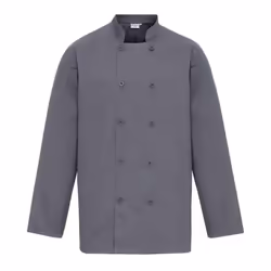 Premier Mens Long-Sleeved Chef Jacket - XL, Steel