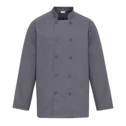 Premier Mens Long-Sleeved Chef Jacket - XL, Steel