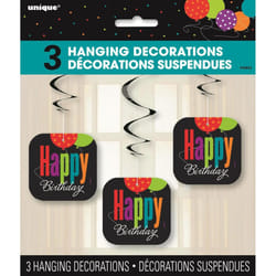 Unique Party Cheer Birthday Hanging Decoration (Pack of 3)