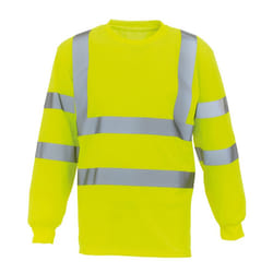 Yoko Unisex Adult High-Vis Long-Sleeved T-Shirt - S, Yellow