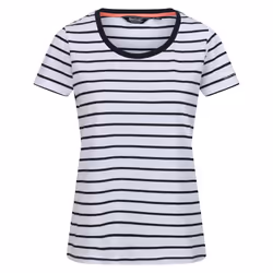 Regatta Womens/Ladies Filandra VIII Stripe T-Shirt - 18 UK, White/Navy