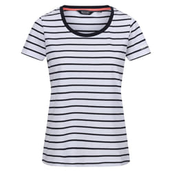 Regatta Womens/Ladies Filandra VIII Stripe T-Shirt - 18 UK, White/Navy