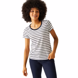 Regatta Womens/Ladies Filandra VIII Stripe T-Shirt - 18 UK, White/Navy