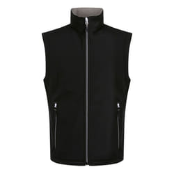 Regatta Mens Ascender Softshell 2 Layer Body Warmer - 3XL, Black/Mineral Grey
