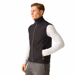 Regatta Mens Ascender Softshell 2 Layer Body Warmer - 3XL, Black/Mineral Grey