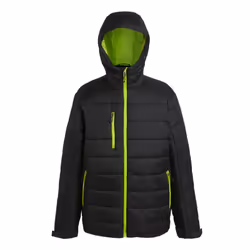 Regatta Mens Navigate Thermal Padded Jacket - 3XL, Black/Lime Green