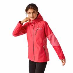 Regatta Womens/Ladies Highton V Stretch Waterproof Jacket - 16 UK, Pink Potion/Flamingo Pink