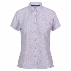 Regatta Womens/Ladies Mindano VIII Ditsy Print Short-Sleeved Shirt - 10 UK, Lilac Frost