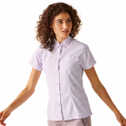 Regatta Womens/Ladies Mindano VIII Ditsy Print Short-Sleeved Shirt - 10 UK, Lilac Frost