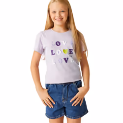Regatta Childrens/Kids Bosley VII Heart T-Shirt - 14 Years, Lilac Frost