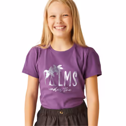 Regatta Childrens/Kids Bosley VII Palm Tree T-Shirt - 3-4 Years, Sunset Purple