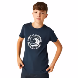 Regatta Childrens/Kids Bosley VII Wave T-Shirt - 9-10 Years, Navy