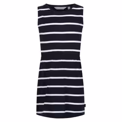 Regatta Girls Beylina Stripe Dress - 5-6 Years, Navy/White