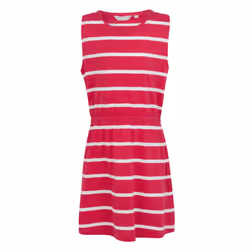 Regatta Girls Beylina Stripe Dress - 5-6 Years, Pink Potion/White