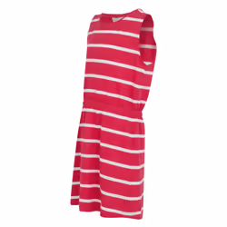 Regatta Girls Beylina Stripe Dress - 7-8 Years, Pink Potion/White