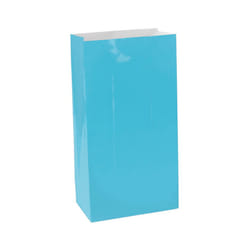 Amscan Mini Paper Party Bags (Pack of 12) - One Size, Caribbean Blue