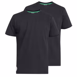 D555 Mens Fenton Kingsize Round Neck T-shirts (Pack Of 2) - 4XL, Black