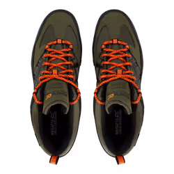 Regatta Mens Samaris III Low Walking Shoes - 10 UK, Cypress Green/Blaze Orange