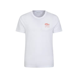 Mountain Warehouse Mens St Ives Printed Organic T-Shirt - M, White