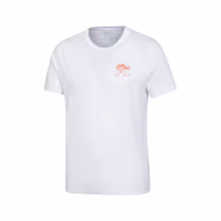 Mountain Warehouse Mens St Ives Printed Organic T-Shirt - M, White