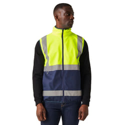 Regatta Mens Pro Full Zip Hi-Vis Vest - S, Yellow/Navy