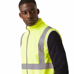 Regatta Mens Pro Full Zip Hi-Vis Vest - XXL, Yellow