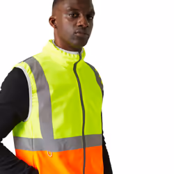 Regatta Mens Pro Full Zip Hi-Vis Vest - L, Yellow/Orange