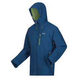 Regatta Mens Okara Waterproof Jacket - S, Moroccan Blue/Piquant Green