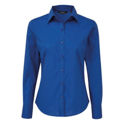 Premier Womens/Ladies Long-Sleeved Shirt - 16 UK, Royal Blue