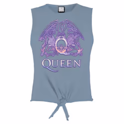 Amplified Womens/Ladies Neon Sign Queen Sleeveless Crop Top - XL, Strange Blue