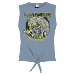 Amplified Womens/Ladies Killer World Tour '81 Iron Maiden Crop Top - XL, Strange Blue